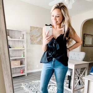 Cute black boutique top